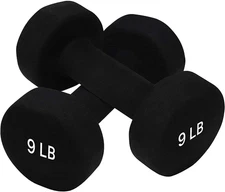 Set of 2 each Neoprene Coated Dumbbells Pair Hand Weights All-Purpose, Home Gym