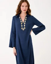 NWT Lilly Pulitzer Simona Dress Color: Low Tide Navy , Size ALL !