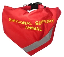 Emotional Support Animal Bandana/Collar Reflective Fits 16" - 20"