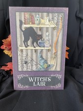Tkmaxx Halloween Wicked Witch Black Cat Extra large vintage Book