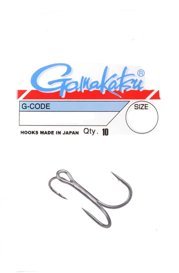 Gamakatsu Twinex Treble Hooks Nickel Gr. 2 4 6 8 10 Drilling Zwillingshaken DA - Bild 1 von 2