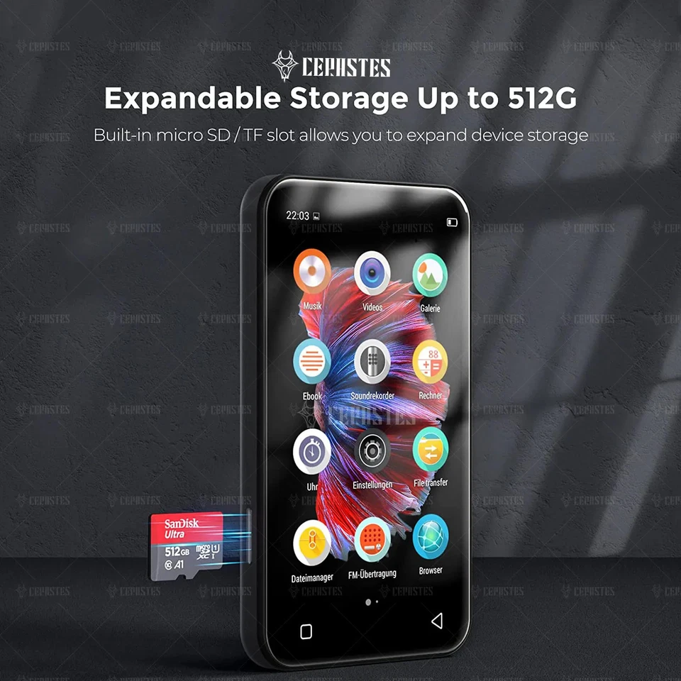 MP3 Player Bluetooth Portable WiFi MP4 Player MP5 HiFi Sound Music Touch Screen - Image 4 of 4