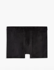 2xist Sliq Velour Ultra Low Rise Trunk Boxer Brief Black Mens Size Large