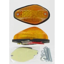 K & S Single Filament Tear Drop Marker Light w/Amber Lens - 25-8058