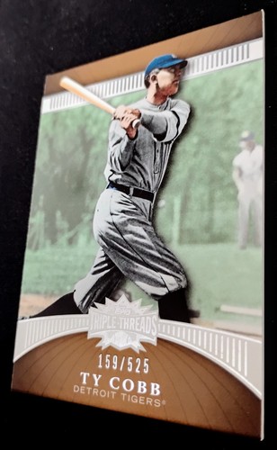 2010 Topps Triple Threads TY COBB Seppia SP #/525!✨ HOF & Tigers ICON!! 🔥 - Picture 2 of 4