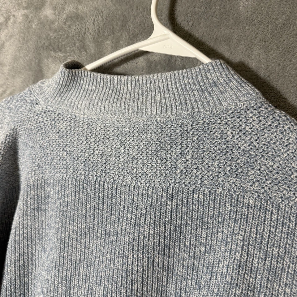 Suéter Lands End Hombres XL Largo Bebé Azul Henley Pullover De Colección Hecho en EE. UU. Algodón Foto 4 de 4