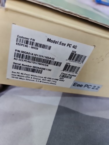 ASUS EEE PC 4G Surf White Netbook Computer Working 4GB SSD 512MB Ram Wi-fi Untes - Afbeelding 15 van 15