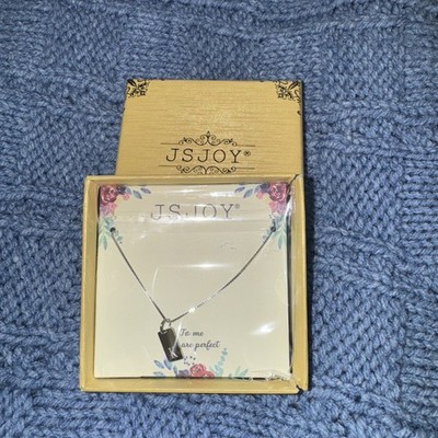 JS Joy K Initial Necklace Silver