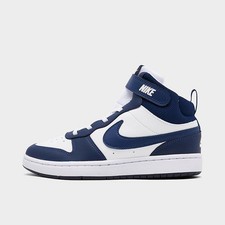 NIB Little Kid PS Nike Court Borough Mid 2 CD7783-107 White/Signal Blue