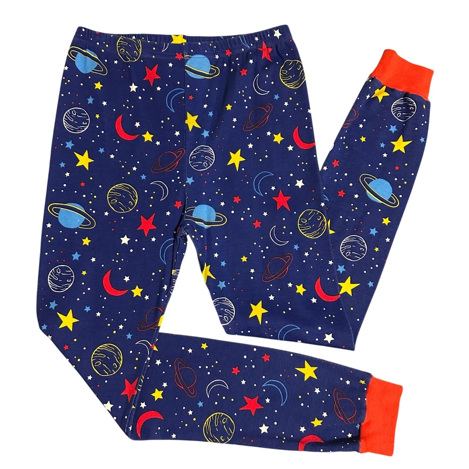 NWOT Coral Bee 2pc Glow in The Dark Space Pajamas Kids 12 - Image 4 of 4