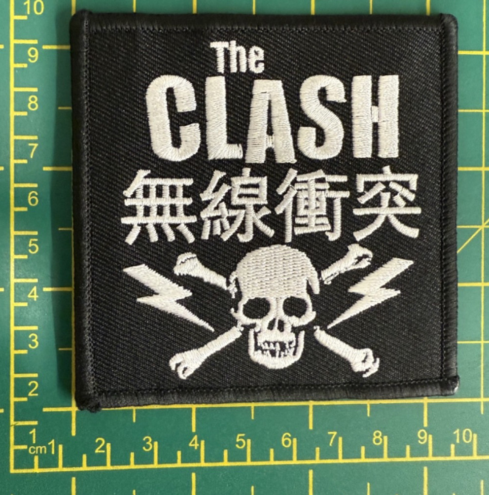 The Clash Skull And Crossbones Woven Sew On Patch Officially Licensed