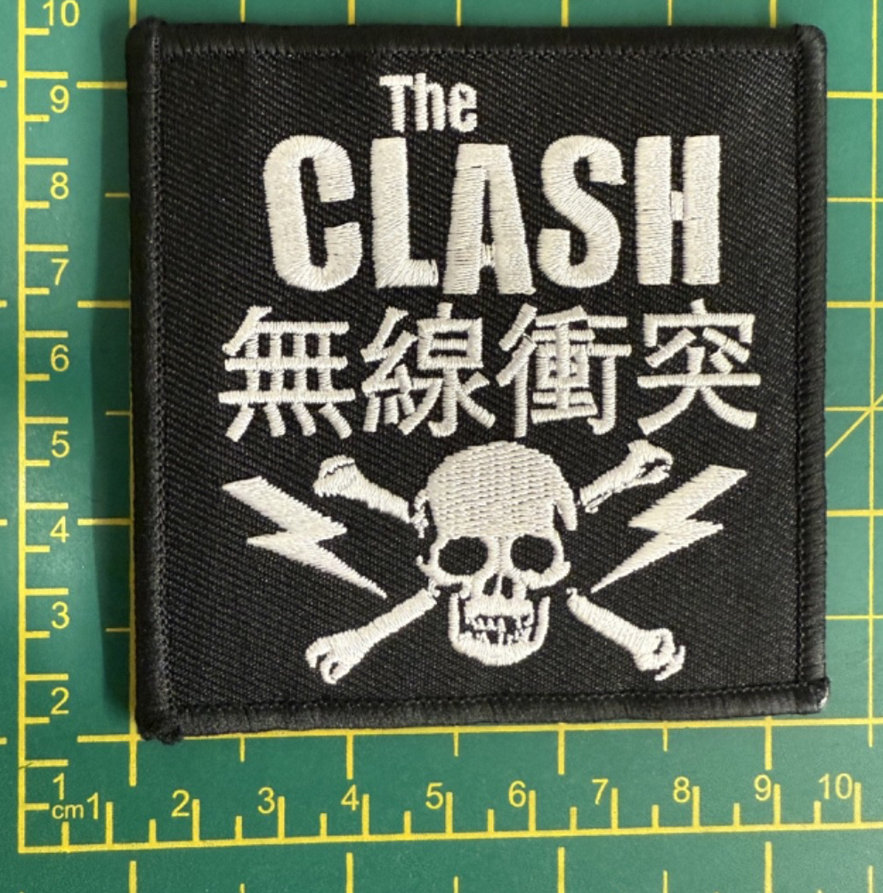 The Clash Skull And Crossbones Woven Sew On Patch Officially Licensed