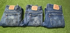 Lot of 3 LEVIS 517 Bootcut Jeans Mens 34x34 Western Cowboy Ranch Distressed