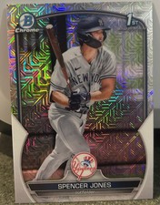 Spencer Jones RC 2023 Bowman Chrome 1st Mega Mojo Refractor  Yankees 