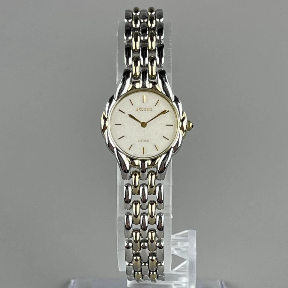 Reloj CTIZEN EXCEDER Damas 20mm Cuarzo Plata Oro Banda SS 5420-H0452 Foto 2 de 4