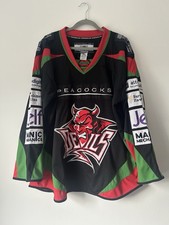 Vintage Signed Cardiff Devils Josh Batch Jersey - Medium