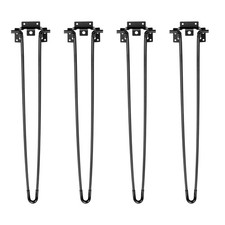 4 Pcs 28" Solid Iron Bar Folding Metal Table Desk Hairpin Legs with Screw Sturdy
