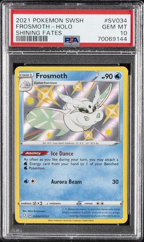 2021 POKEMON SWORD & SHIELD SHINING FATES #SV034 FROSMOTH-HOLO PSA 10