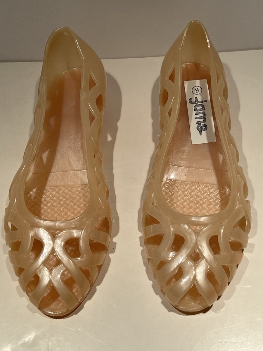 Vintage Authentic 1970’s/80’s Jelly Jams Shoes Cream NOS NEVER USED SZ