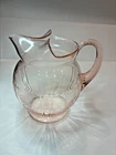 AMER SWEETHEART  PINK DEPRESSION GLASS PITCHER  7 1/2" 60 OZ PRISTINE