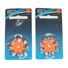 Premium Size 13 Batteries 1.45V 2 Packs Of 8 NEW Mercury Free