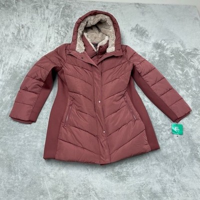 Andrew Marc Womens Hooded Quilted Puffer Coat XL S018