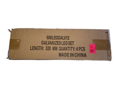 Regency 20½  Galvanized Steel Sink Leg 18 Gauge   4-Pack Replacement Legs