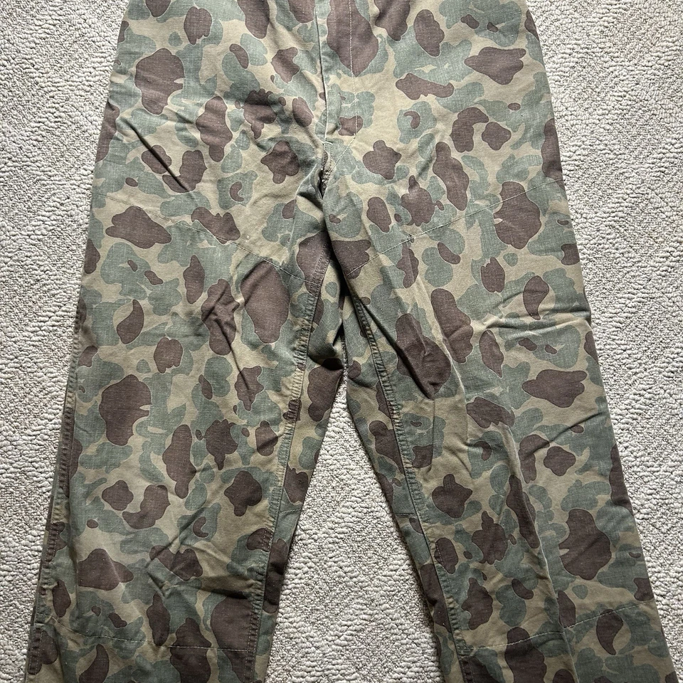 Pantalones de Caza Vintage Años 40’s 50’s Marca Cabeza Roja Pato Camuflados Doble Rodilla 26x27 Foto 3 de 4