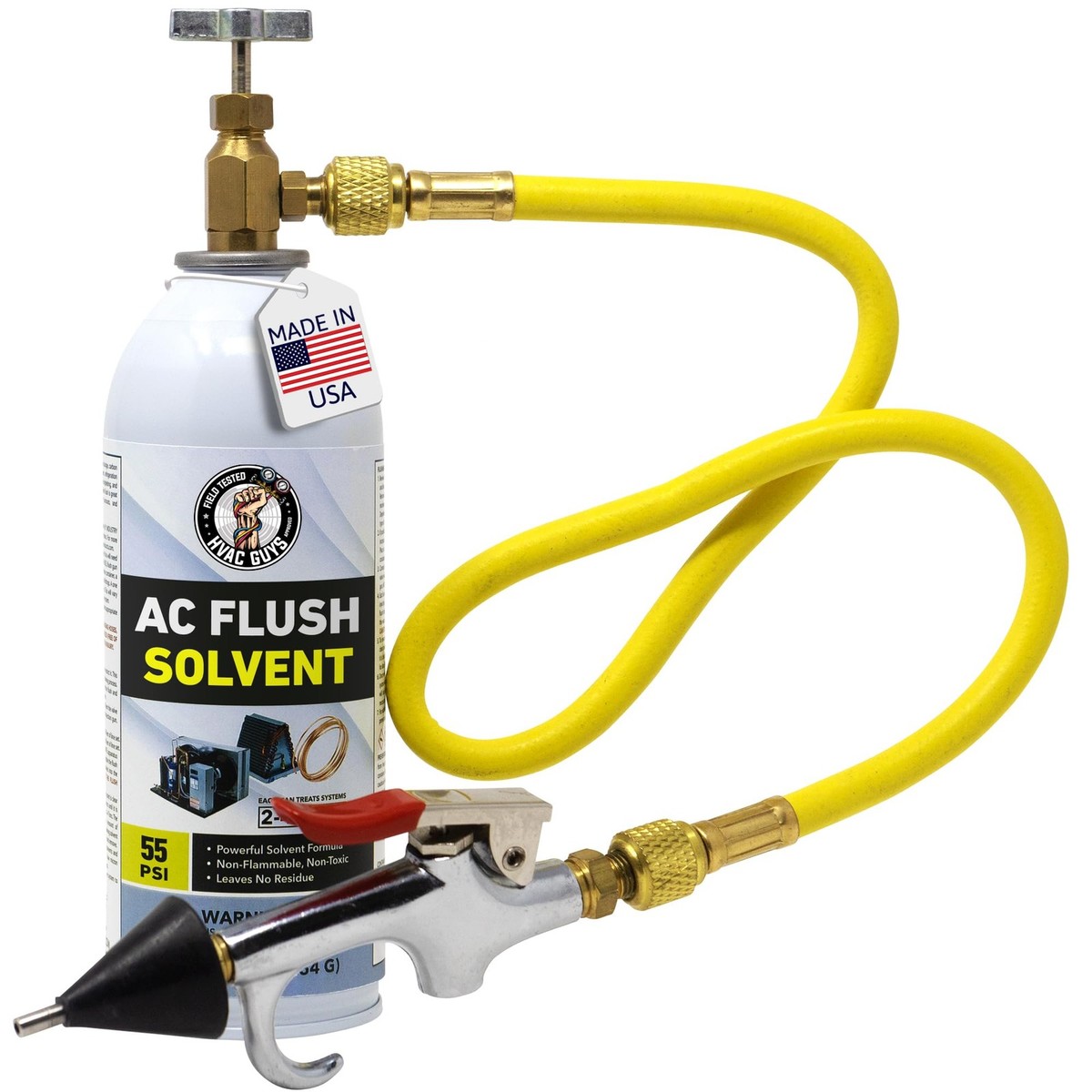 AC Flush Solvent Kit Pressurized Cleaning HVAC Line Set