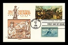 US FIRST DAY CARD NATIONAL GUARD HERITAGE 350TH ANNIVERSARY COMBO
