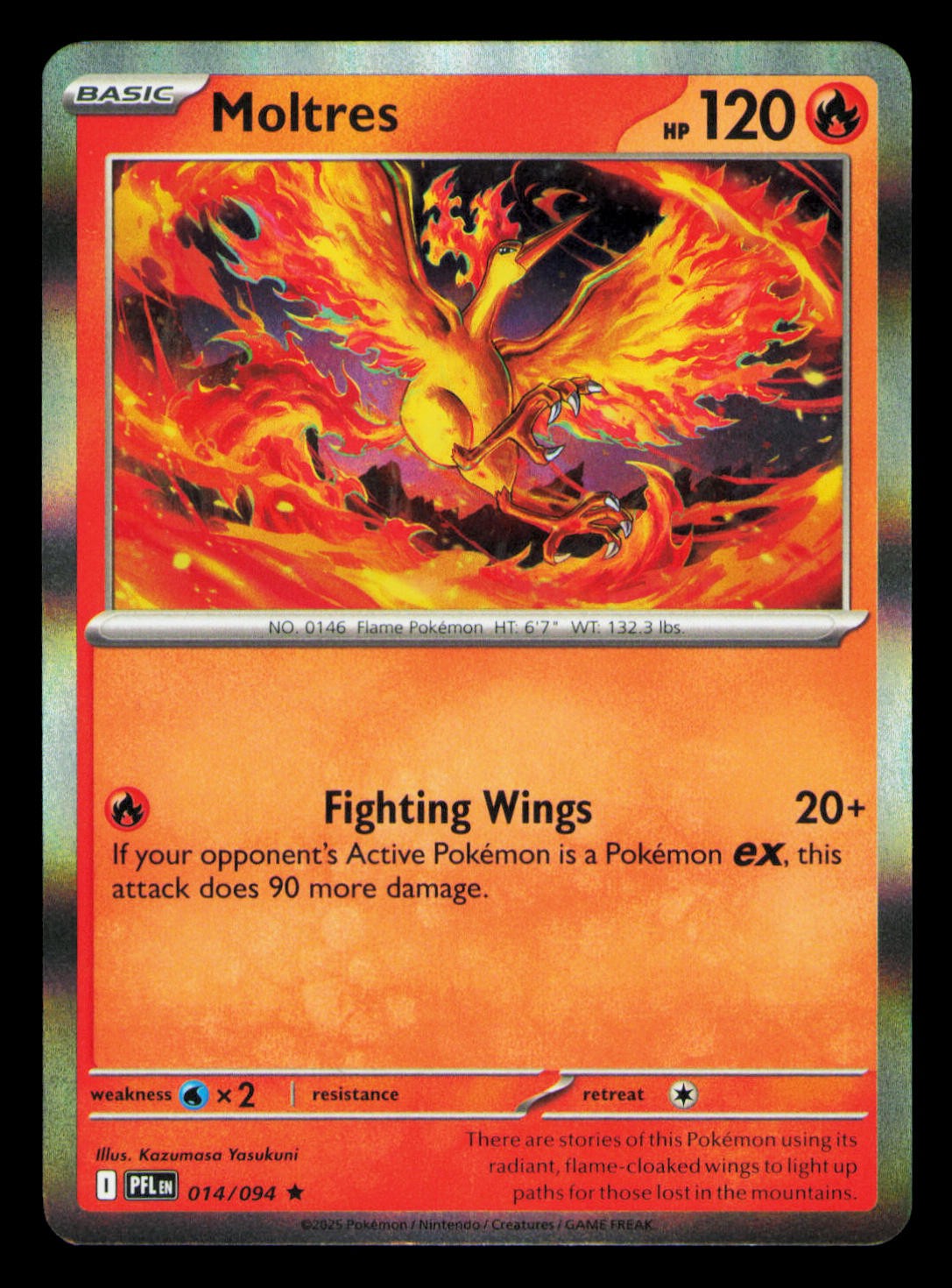 Moltres Holo Rare ME02: Phantasmal Flames 014/094 LP