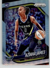 Aziaha James 2025 Panini Prizm WNBA Silver Prizms 83 Dallas Wings Rookie