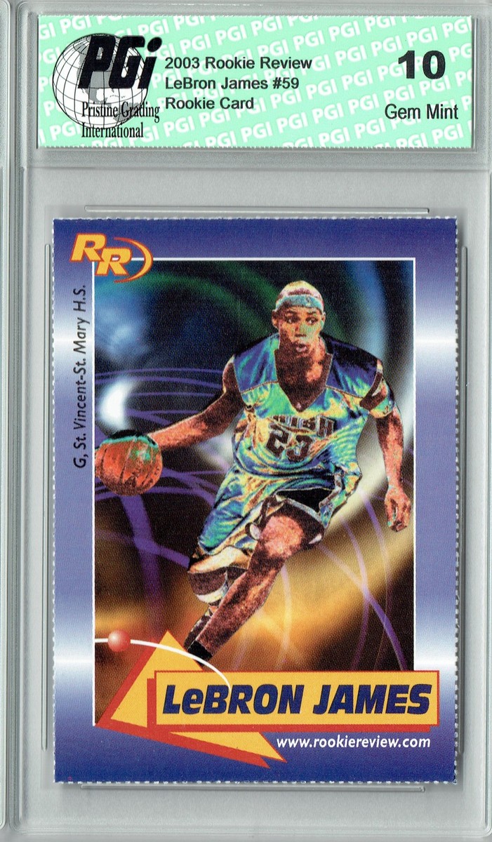 LeBron James 2003 Rookie Review #59 Rookie Card PGI 10 Gem