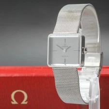 Omega De Ville 511.444 Silver Dial Square Hand-Winding Women's Watch Box