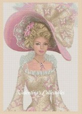 Elegant Lady in Butterflies Dress Counted Cross Stitch Chart No.1-156s 