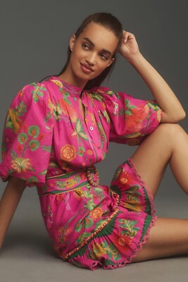 farm rio pink full garden mini dress Pink Full Garden Mini Dress FARM Rio