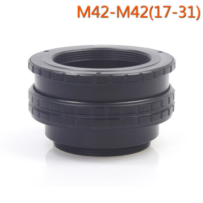 M42 to M42 Adjustable Focusing Helicoid Adapter Macro Tube 17mm-31mm 17-31mm