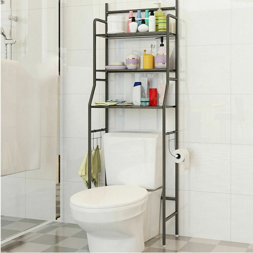 Estante organizador de almacenamiento sobre el inodoro estante baño ahorro de espacio 3 niveles - Imagen 3 de 14