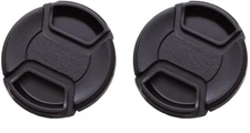 Two 72mm Center Pinch Snap on Front Lens Caps/Covers for Canon Nikon Sony Lenses