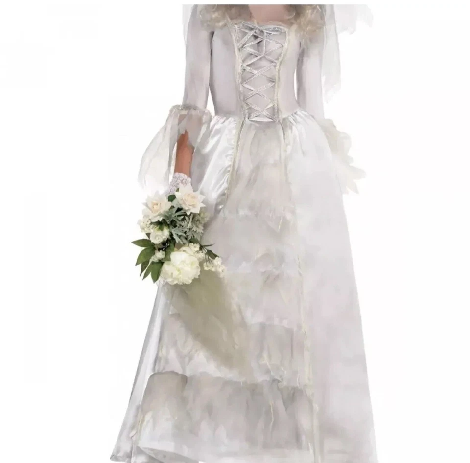 Disfraz de novia fantasma de Halloween talla adulto estándar vestido elegante Foto 4 de 4