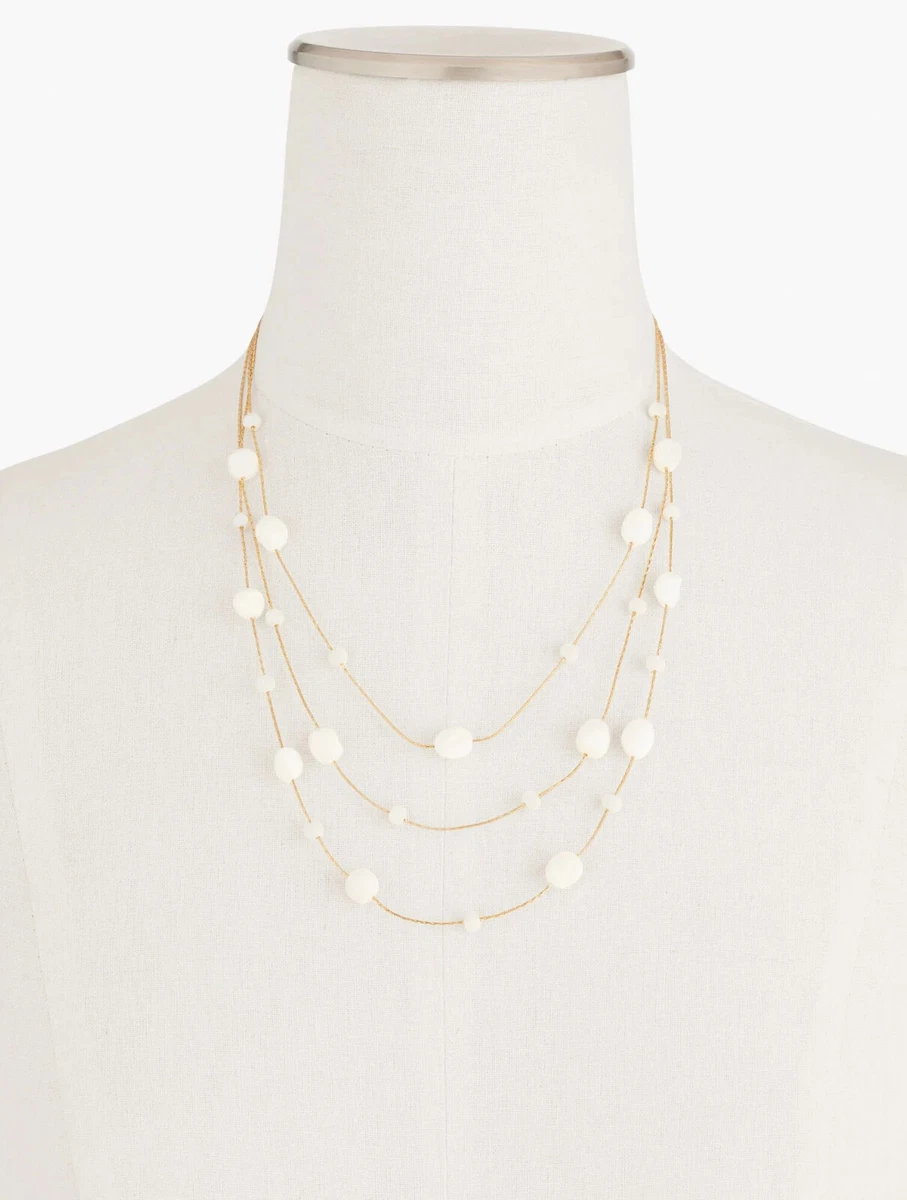 TALBOTS CLASSIC PEARL ILLUSION NECKLACE eBay