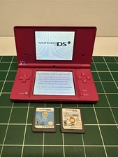 Nintendo DSI Hot Pink Console TWL-001 - No Charger & Pen - With 2 Games
