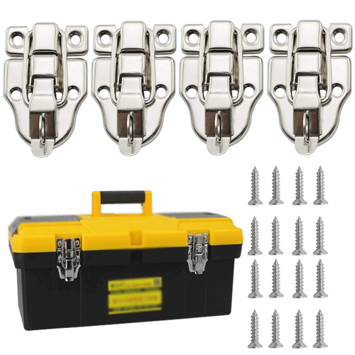 4X Tool Box Lock Clasp with Screws Toggle Latch Buckle For Jewelry Box Cabinet - Picture 1 of 8