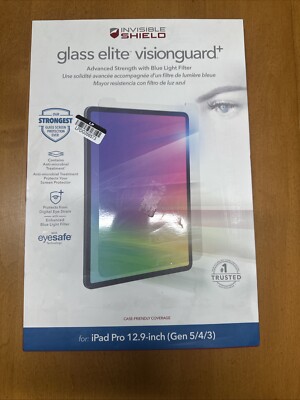 ZAGG InvisibleShield Glass Elite VisionGuard Plus - Apple iPad 12.9'' Gen 3, 4, 5