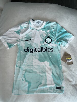 Nike Inter Milan 22/23 White Soccer Stadium Jersey  DJ7680-102 Mens Size Small