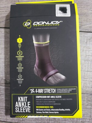 DonJoy Performance Knit Ankle Sleeve - Lightweight and Low-Profile, Sz M
