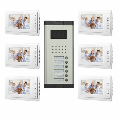 Verdrahtete Wohnung Video Tür Telefon Audio Visual Intercom Entry System