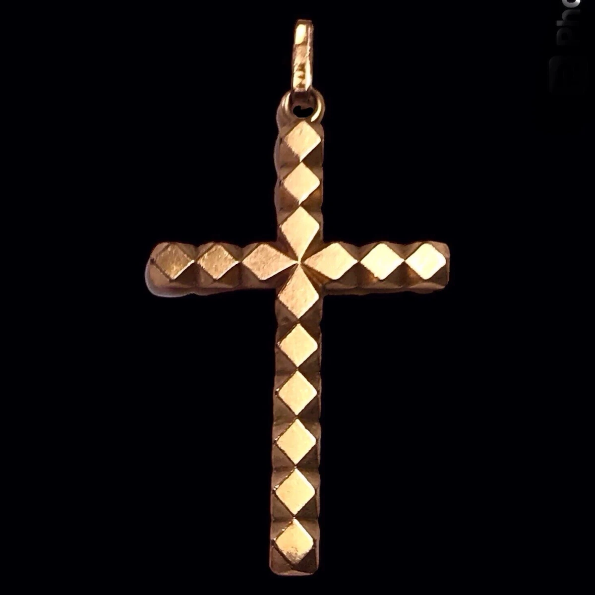 Collier Croix Doré avec Cristaux | Croix Précieuse - Croix Precieuse