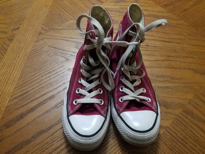 Converse Chuck Taylor All Star Hi Sneaker Shoe Maroon M9613 Womens Size 6  Mens 4 | eBay