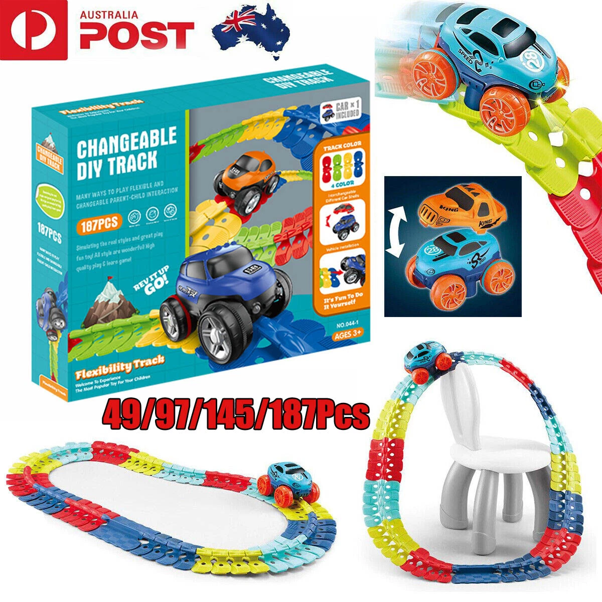 Plastic track sale for toy cars